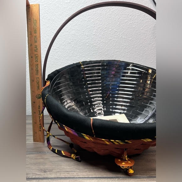 Longaberger NEW 2006 Large Autumn Treat Spider Basket Liner Tie-on & Spider legs - Picture 9 of 15